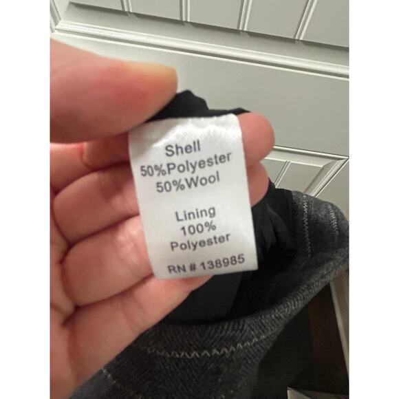 Purnell Wool Blanket Stitch Zip Mini Skirt 10 Gray Coquette Chic Quiet Luxury - Picture 10 of 10